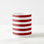 Crimson Red und White Stripes Kaffeetasse (Mittel)