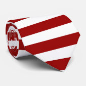 Crimson Red und White Stripes Krawatte (Gerollt)