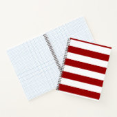 Crimson Red und White Stripes Notizblock (Innenseite)
