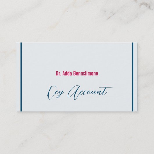 Crimson Red Visitenkarte (Rückseite)