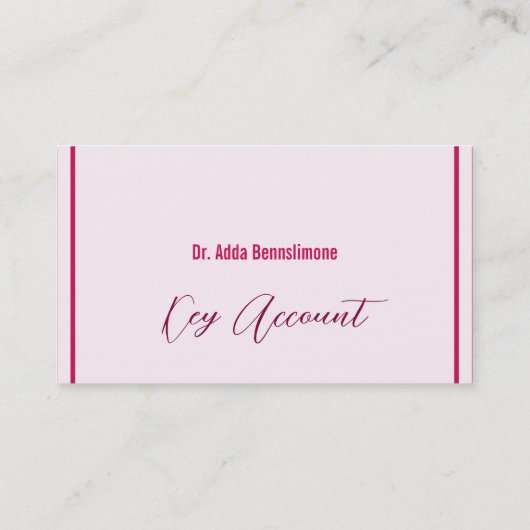 Crimson Red Visitenkarte (Rückseite)