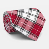 Crimson Red & White Kariert Krawatte (Gerollt)
