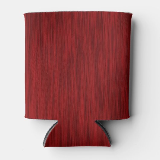 Crimson Red Wood Grain Look Dosenkühler (Vorderseite)