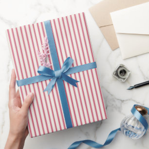 Crimson Ribbon Stripe Geschenkpapier