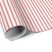 Crimson Ribbon Stripe Geschenkpapier (Rolleneckpunkt)