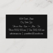 "Crimson Rose Bouquet" Visitenkarte (Rückseite)