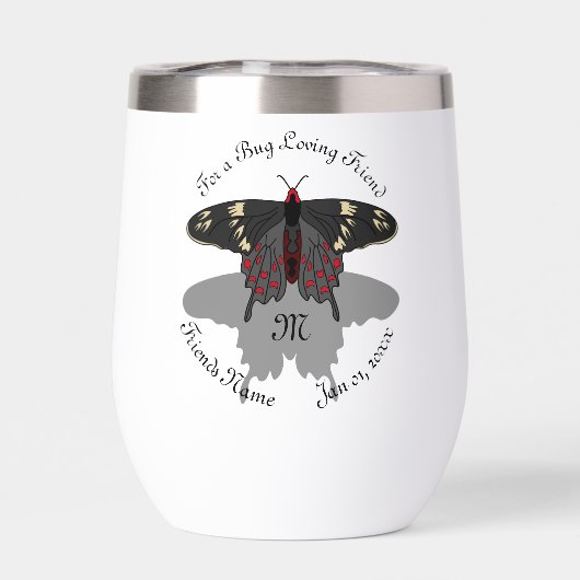 Crimson Rose Butterfly Shadow Monogram (Rückseite)