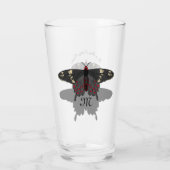 Crimson Rose Butterfly Shadow Monogram Glas (Rückseite)