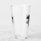 Crimson Rose Butterfly Shadow Monogram Glas (Links)