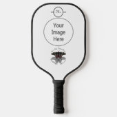 Crimson Rose Butterfly Shadow Monogram Pickleball Schläger (Vorderseite)