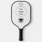 Crimson Rose Butterfly Shadow Monogram Pickleball Schläger (Rückseite)