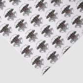 Crimson Rose Butterfly Shadow Monogram Seidenpapier (Ausschnitt)