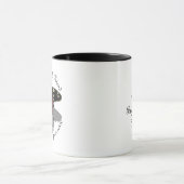 Crimson Rose Butterfly Shadow Monogram Tasse (Zentrum)