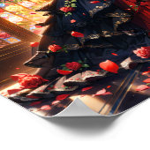 Crimson Rose Elegance Poster (Ecke)