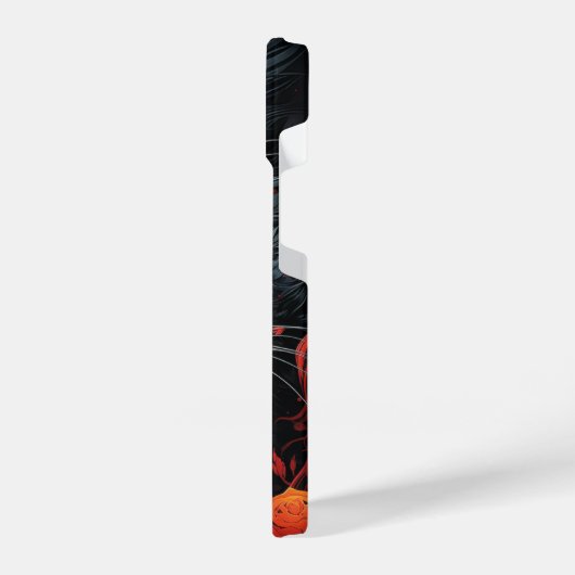 Crimson Rose Feline Fantasy iPhone Hülle (Linke Seite)