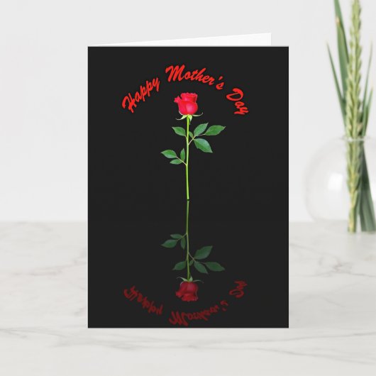 Crimson Rose Mothers Day Art Card Karte (Vorderseite)