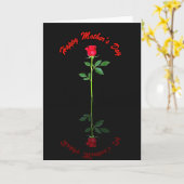 Crimson Rose Muttertagskunstkarte Karte (Gelbe Blume)