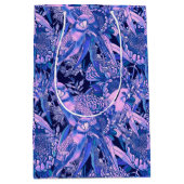 Crimson Rosella Tropical Blue Mittlere Geschenktüte (Vorderseite)