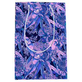 Crimson Rosella Tropical Blue Mittlere Geschenktüte