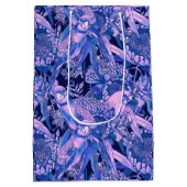 Crimson Rosella Tropical Blue Mittlere Geschenktüte (Rückseite)