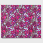 Crimson Rosella und Wildblume Muster Geschenkpapier (Flach)