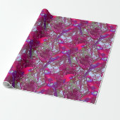 Crimson Rosella und Wildblume Muster Geschenkpapier (Ungerollt)