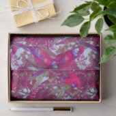 Crimson Rosella und Wildblume Muster Seidenpapier (Geschenk)