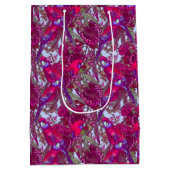 Crimson Rosella und Wildblumen Mittlere Geschenktüte (Rückseite)