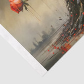 Crimson Roses Rising Decoupage Seidenpapier (Detail)