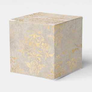 Crimson Rot und Gold Vintage Damast Geschenkschachtel