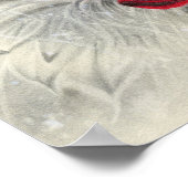 Crimson Rote Rose gothic Girl mime POSTER (Ecke)