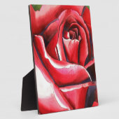 Crimson Rote Rose Originalkunstkunst Fotoplatte (Seite)