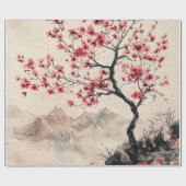 Crimson Sakura Berg Serenität (1) Geschenkpapier (Flach)