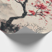 Crimson Sakura Berg Serenität (1) Geschenkpapier (Ecke)