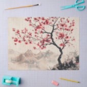 Crimson Sakura Berg Serenität (1) Seidenpapier (Basteln)