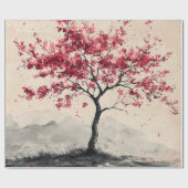 Crimson Sakura Berg Serenität (2) Geschenkpapier (Flach)