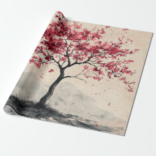 Crimson Sakura Berg Serenität (2) Geschenkpapier
