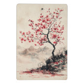 Crimson Sakura Mountain Serenity (1) Mini Klemmbrett (Rückseite)
