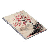 Crimson Sakura Mountain Serenity (1) Notizblock (Rechte Seite)