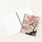 Crimson Sakura Mountain Serenity (1) Notizblock (Innenseite)