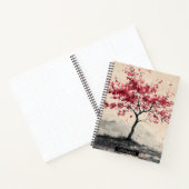 Crimson Sakura Mountain Serenity (2) Notizblock (Innenseite)