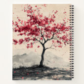 Crimson Sakura Mountain Serenity (2) Notizblock (Rückseite)