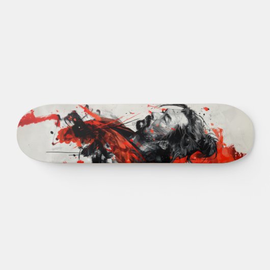 Crimson Samurai Skateboard (Horizontal)
