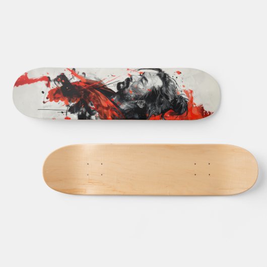 Crimson Samurai Skateboard (Horizontal)