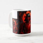 Crimson Samurai Warrior Kaffeetasse (Vorderseite Links)
