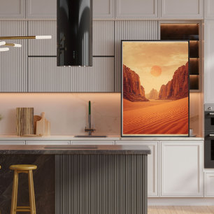 Crimson Sands – Retro Wadi Rum Wüstenreise  Poster
