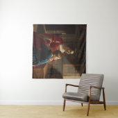 Crimson & Sapphire Whispers: Viktorianisch Mutter Wandteppich (Beispiel (Horizontal))