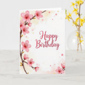 Crimson Script Zweigkarte Karte (Gelbe Blume)
