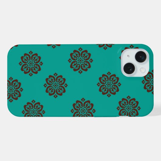 "Crimson Scrolls - Bold Elegance" iPhone Hülle (Rückseite (Horizontal))