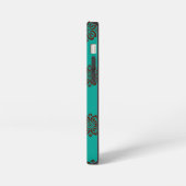 "Crimson Scrolls - Bold Elegance" iPhone Hülle (Linke Seite)